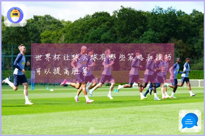 世界杯让球买球有哪些策略和技巧可以提高胜算